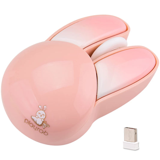 Lomiluskr Wireless Bunny Mouse - Lightweight, Soundless, 2.4G, Pink Kawaii Design for Girls and Kids