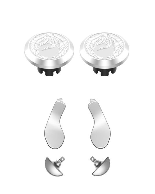 KD.FLY Metal Thumbsticks & Back Paddles for PS5 Edge Controller Joystick Replacement  Custom Analog Thumb Sticks Caps for PS5 Dual Sense Edge Stick Module  2 Joystick  4 Back Buttons  Flying Crane