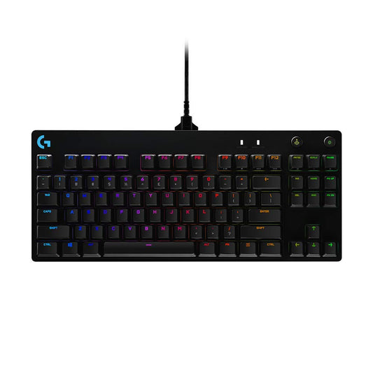 Logitech G PRO Mechanical Gaming Keyboard  Ultra Portable Tenkeyless Design  Detachable Micro USB Cable  16.8 Million Color LIGHTSYNC RGB Backlit Keys