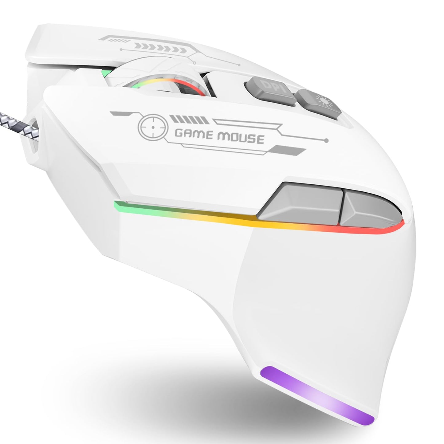 AooKoNi Gaming Mouse  Wired Gaming Mouse with RGB Backlit  7200DPI Adjustable  PC Gaming Mice with 7 rogrammable Macro Buttonsg  Ergonomic Mouse Gamer for PC  Desktop  Mac Laptop  Chromebook.