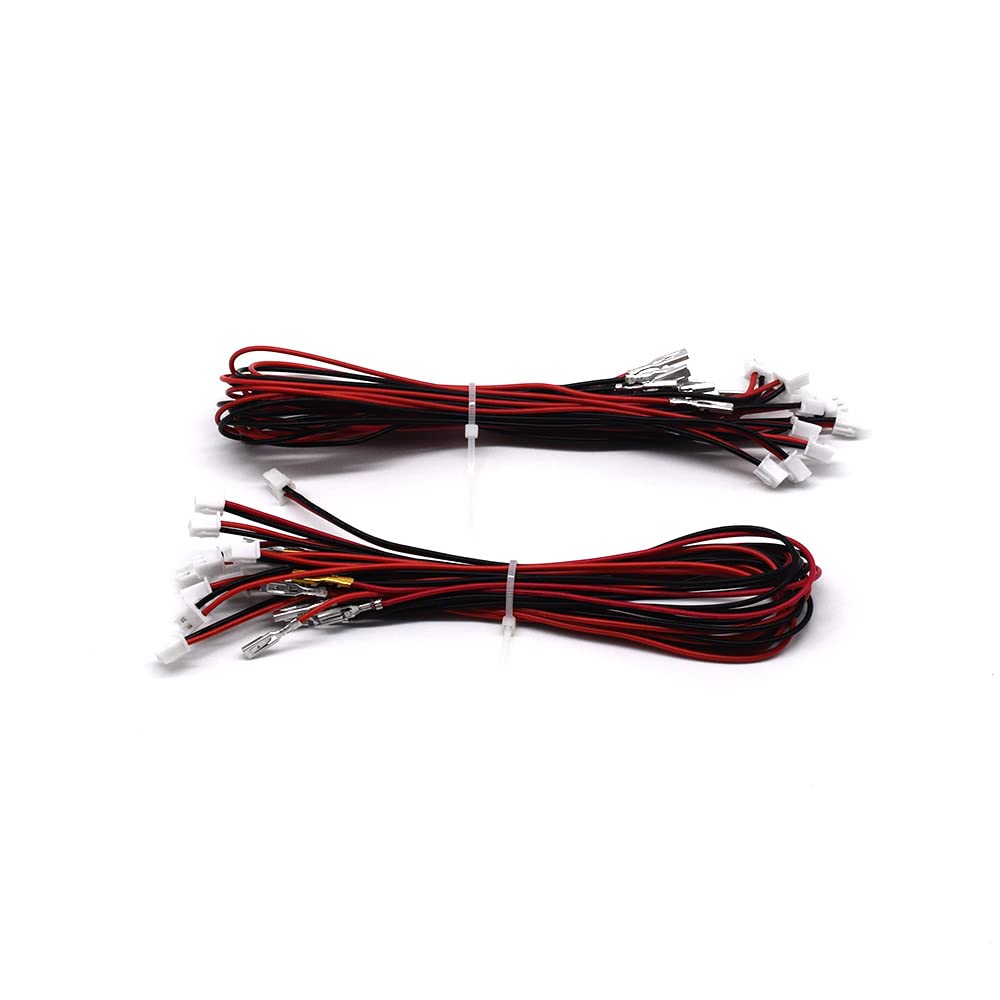 Arcity Arcade Button Wires Harness Cable - 20 Pc Set, 11.81in Length, 2.8mm Terminals, USB Encoder PCB, Compatible with LED & Sanwa Buttons