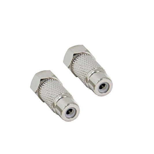 WICAREYO RF to Coax Adapter - 2PCS F Type Female to Male Plug, Silver, Compatible with Atari 2600, Model 8414831193664