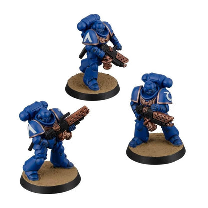 Games Workshop Warhammer 40K Infernus Marines & Paints Set, Plastic, One Size, Corax White, Macragge Blue, Model 60-11