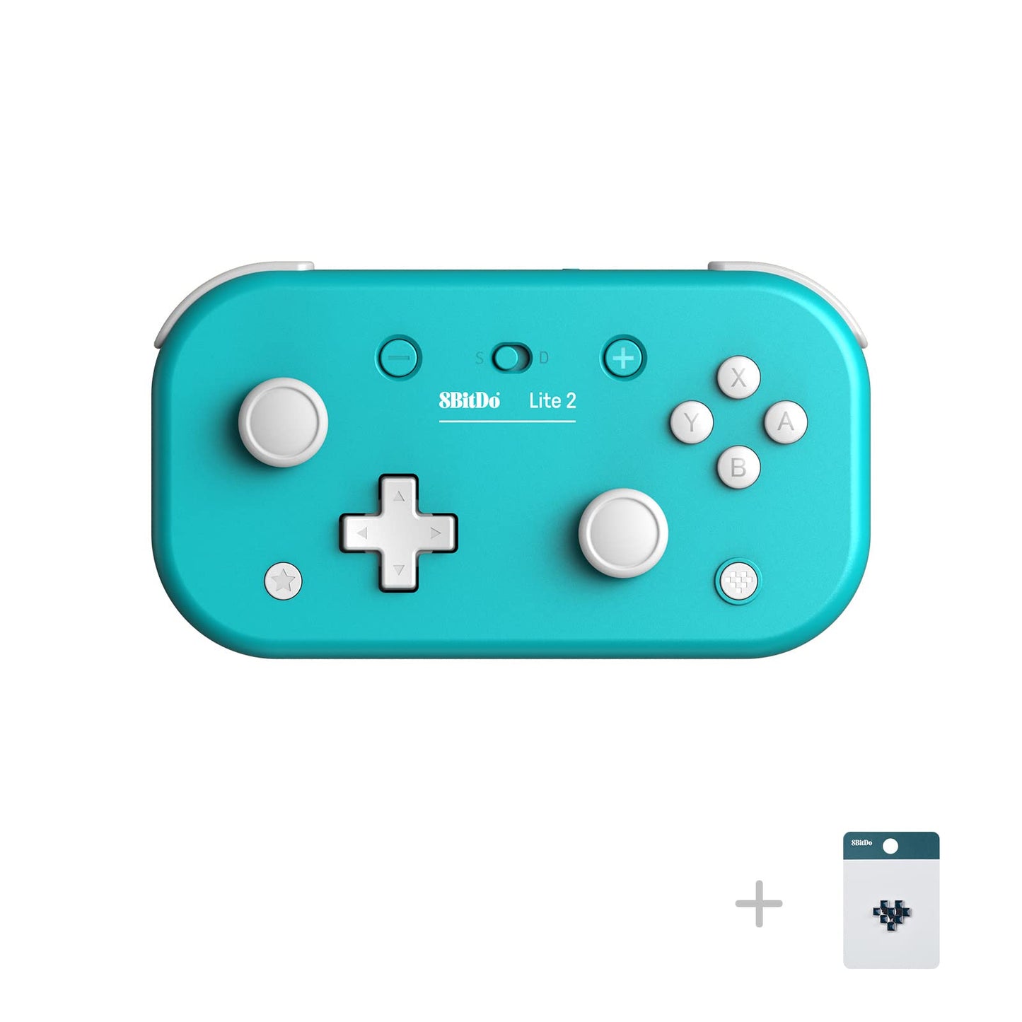 8Bitdo Lite 2 Bluetooth Controller with Motion Controls  Linear Motors Vibration  Joysticks  Triggers and D-pad  Wireless Gamepad for Switch  Android & Raspberry Pi (Turquoise)