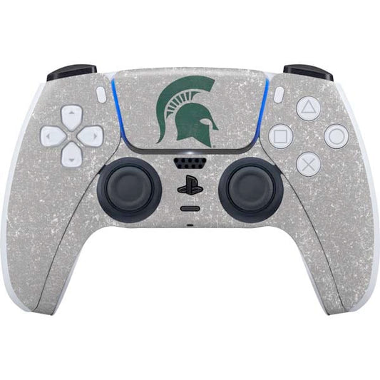 Skinit Decal Gaming Skin Compatible with PS5 Controller - Officially Licensed Michigan State University Grey Spartans Logo Design