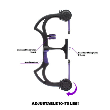 AccuBow VR Hunting Universal Controller Mount for Meta Quest & HTC Vive - Black