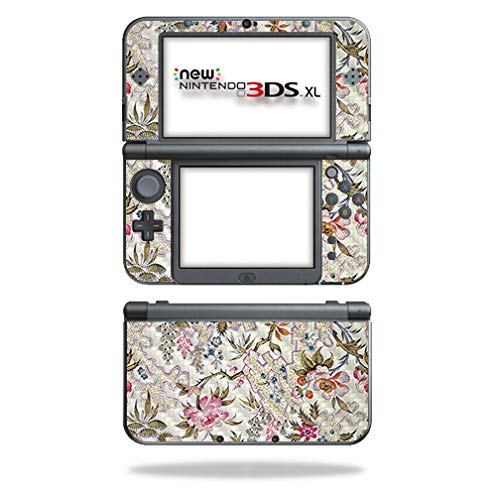 MightySkins Carbon Fiber Skin for Nintendo New 3DS XL (2015) - Floral Design | Protective  Durable Textured Carbon Fiber Finish | Easy to Apply  Remove  and Change Styles | Made in The USA