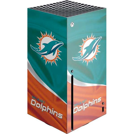 Skinit Decal Gaming Skin Compatible with Xbox Series X Console - Officially Licensed NFL Miami Dolphins Design