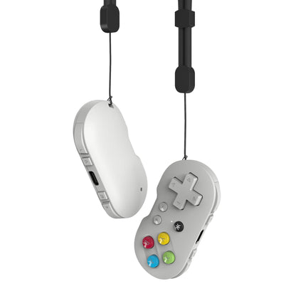 CRKD Collectible Keychain Controller for Nintendo Switch, PC, Mac - Mini, PAL Grey, Model 24-AT