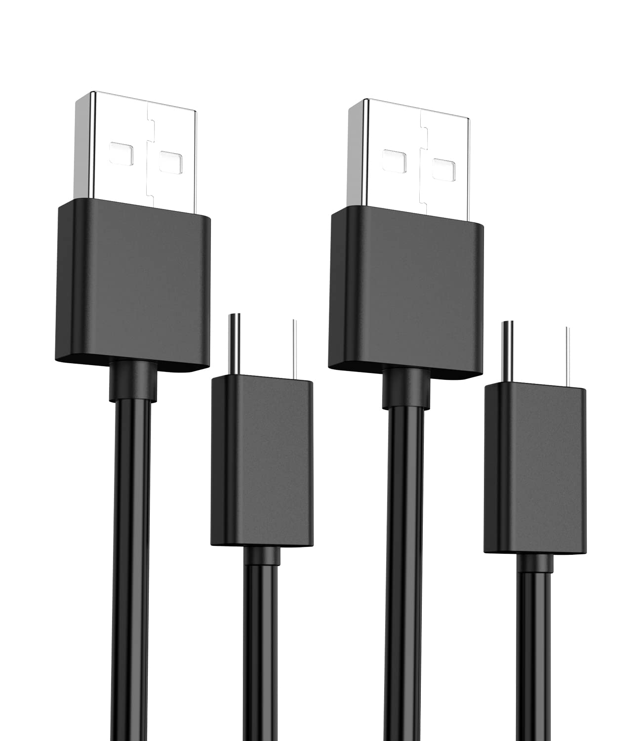 BERLAT USB C Charging Cable 6.6Ft Fast Charger for PS5 & Xbox Controllers - 2 Pack, Black
