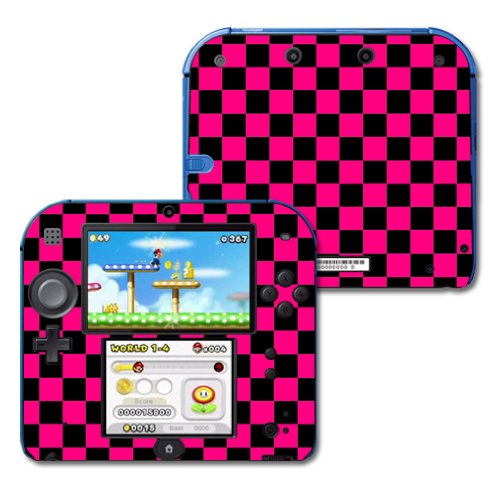 MIGHTY SKINS Nintendo 2DS Skin Wrap Sticker - Pink Check, Model NI2DS-Pink Check