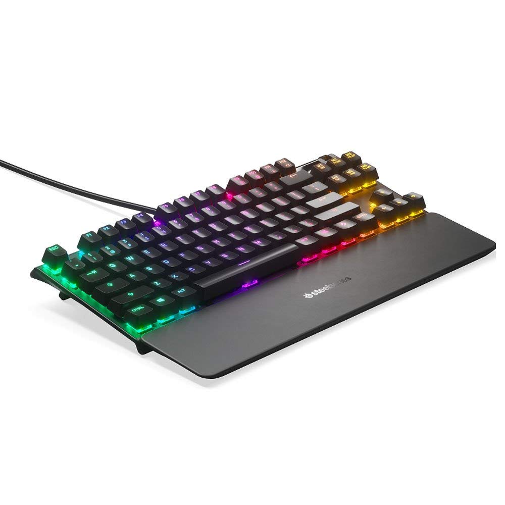 SteelSeries Apex 7 TKL Mechanical Gaming Keyboard - Compact, Aluminum, Red Switches, Model 64646