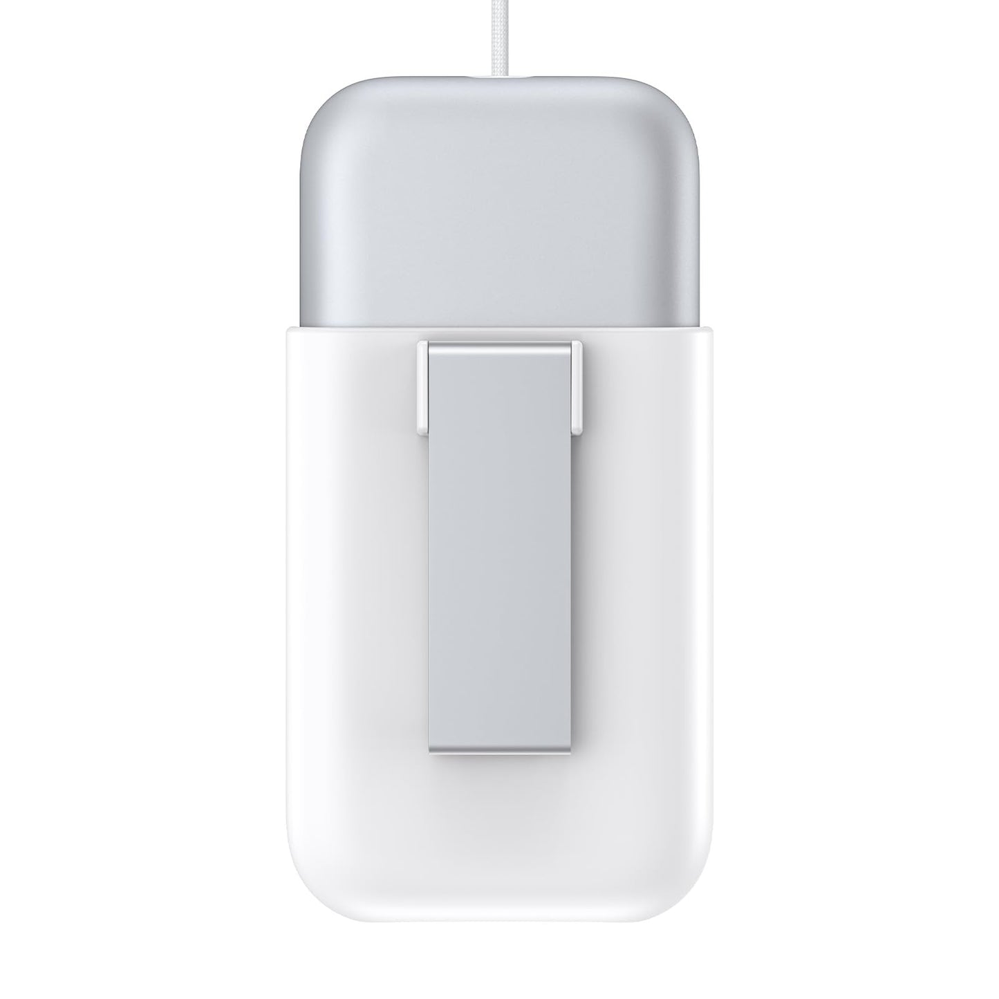 PRISMXR Battery Holder Compatible with Vision Pro Minimalist White Premium Battery Cover - Clip-On Design with USB-C Cable (Not Compatible with Carina D1)