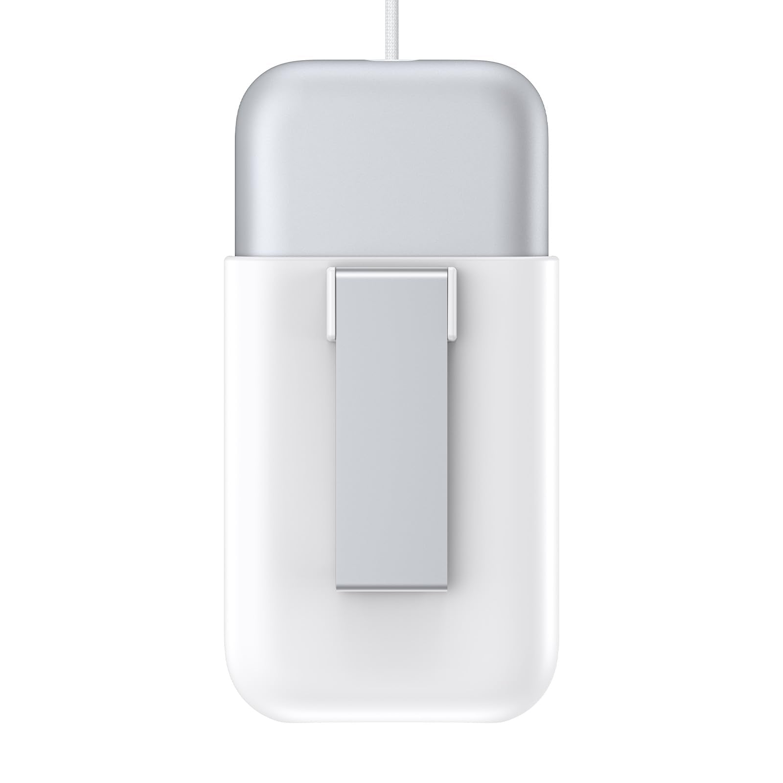 PRISMXR Battery Holder Compatible with Vision Pro Minimalist White Premium Battery Cover - Clip-On Design with USB-C Cable (Not Compatible with Carina D1)