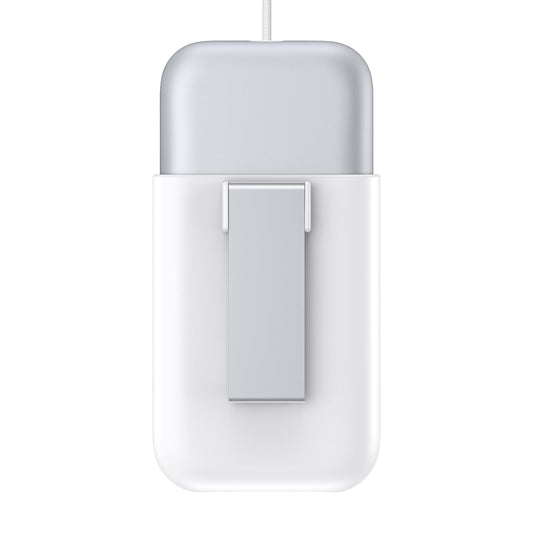 PRISMXR Battery Holder Compatible with Vision Pro Minimalist White Premium Battery Cover - Clip-On Design with USB-C Cable (Not Compatible with Carina D1)