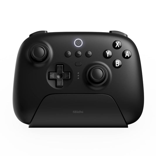 8Bitdo Ultimate Bluetooth Pro Controller with Charging Dock, Wireless, Hall Effect Joystick, Compatible with Switch, Windows, Steam Deck, Black