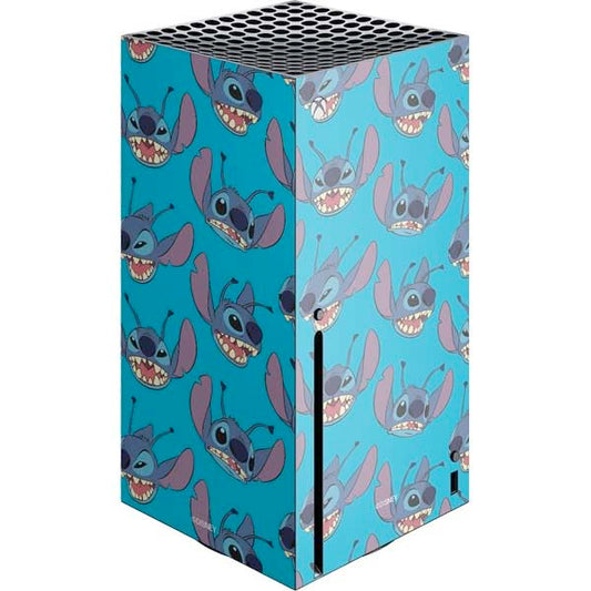 Skinit Decal Gaming Skin Compatible with Xbox Series X Console - Officially Licensed Disney Lilo and Stitch Face Expression Pattern Design