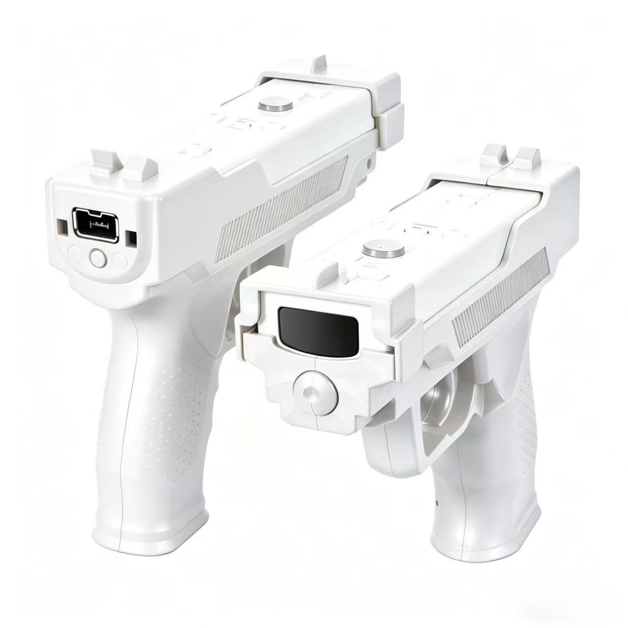 DSDFPFG Motion Plus Gun for Nintendo Wii and Wii U Remote Controller - Gaming Accessories Controller Attachment for Wii and Wii U Games  Shooting Games - Set of 2  White