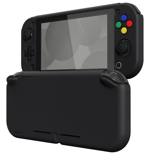 eXtremeRate PlayVital Black Protective Grip Case for Nintendo Switch Lite  Hard Cover Protector for Nintendo Switch Lite - Screen Protector & Thumb Grips & Buttons Caps Stickers Included