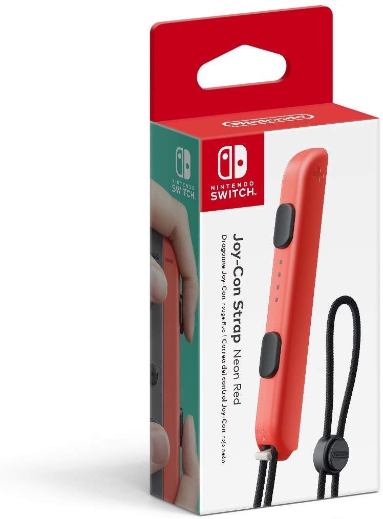 Nintendo Switch Joy-Con Strap - Neon Red, Model HACAJATPA, Essential Accessory for Gaming