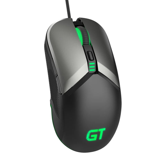 RaceGT Wired Gaming Mouse - USB Optical, 8000 DPI, Ergonomic Design, RGB Backlit, Black