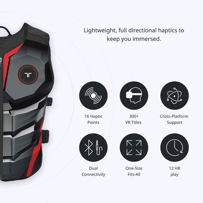 bHaptics TactSuit Air Onyx Starter Bundle - Immersive VR & Sim Racing Experience, Model B0FJC9YBBJ
