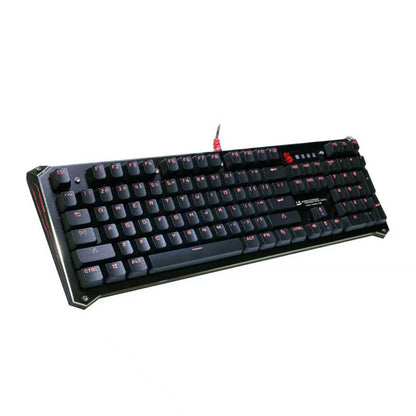 Bloody Light Strike LK Optical Gaming Keyboard - Orange LED, LK Blue Switch, Full Size, Black (Model B840)