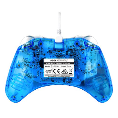 PDP Rock Candy Wired Gaming Switch Pro Controller - Zelda Blue - OLED/Lite Compatible - Compact & Durable Travel Controller