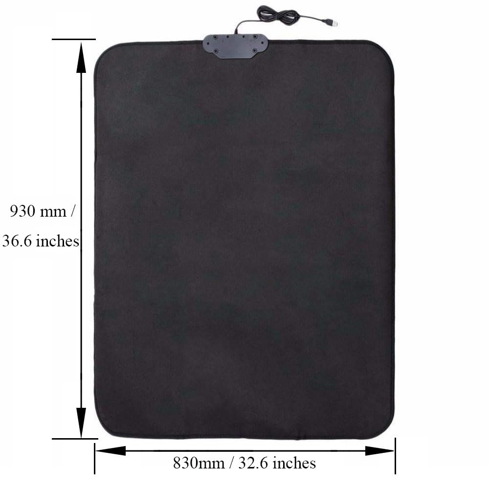 OSTENT USB Non-Slip Dance Mat Pad for PC & Laptop - 920mm x 800mm x 4mm, Black, Model 051500