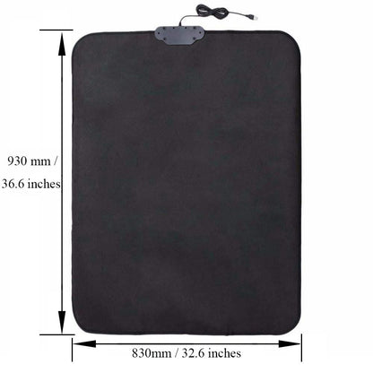 OSTENT USB Non-Slip Dance Mat Pad for PC & Laptop - 920mm x 800mm x 4mm, Black, Model 051500