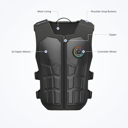 bHaptics TactSuit Pro - Immersive Haptic Vest for VR & Gaming, 32 Feedback Motors, Model BHAP-TS-PRO
