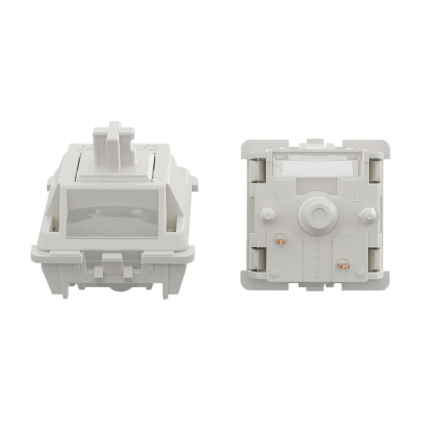 Gateron Smoothie Linear Keyboard Switch 5-pin 40gf 22mm Dual-Stage Spring Pre-lubed Full POM Key Switches for Mechanical Gaming Keyboard(Smoothie White 108pcs)