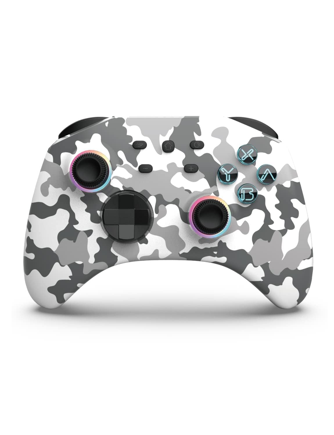 SIMGAL Wireless Switch Controller - RGB, Motion Control, Vibration, Turbo - Compatible with Switch/Switch Lite/OLED, Camo