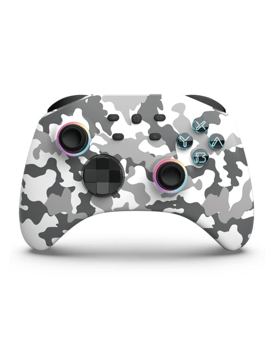 SIMGAL Wireless Switch Controller - RGB, Motion Control, Vibration, Turbo - Compatible with Switch/Switch Lite/OLED, Camo
