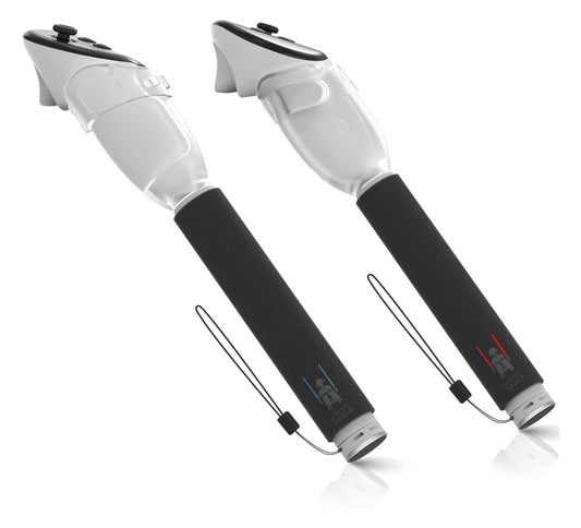 RCstyle Hibloks 3 in 1 Handle Attachments for Meta Quest 3 Controllers - White, Enhance VR Gaming Experience with Long Arms Grips