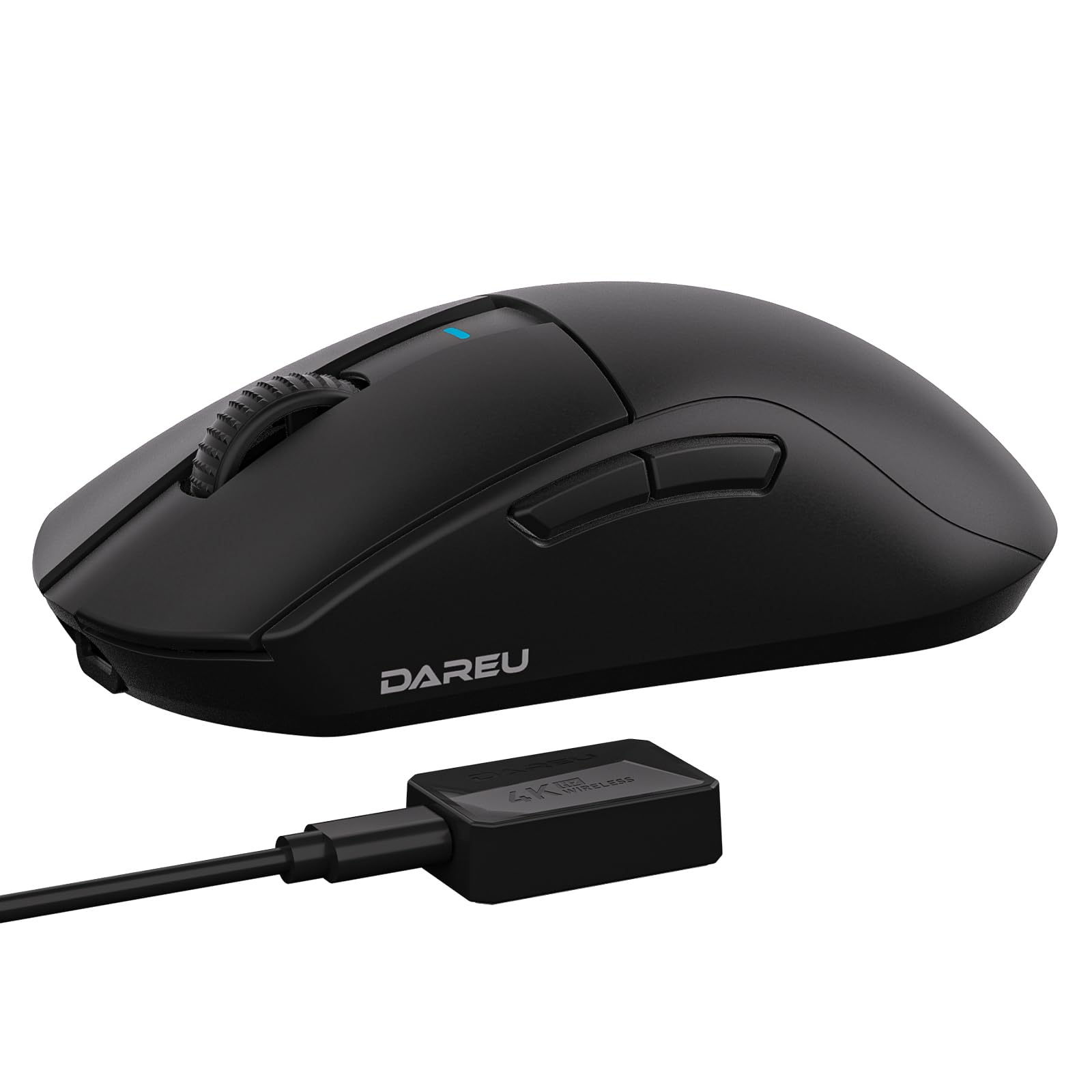 DAREU A950pro 4K Wireless Gaming Mouse:55g Ultra-Lightweight 4KHz Polling Rate PAW3395 Optical Sensor 26K DPI 6 Programmable Buttons Support 15min Fast Charging &Tri-Mode Connection (Black)