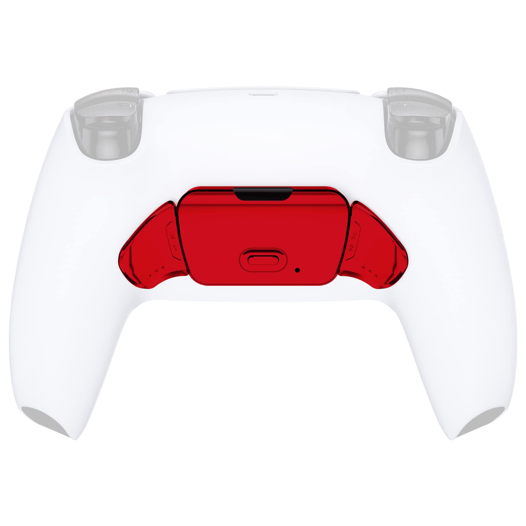 Chrome Red Replacement Redesigned K1 K2 Back Button Housing Shell for PS5 Controller eXtremerate Rise Remap Kit - Controller & Rise Remap Board NOT Included
