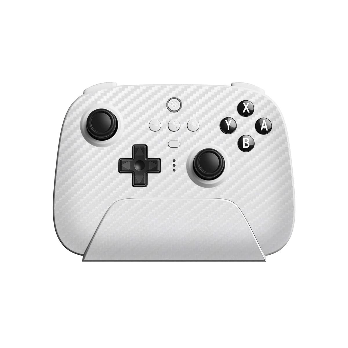 SopiGuard Sticker Skin for 8Bitdo Ultimate Wireless Controller Front and Buttons (Carbon White)