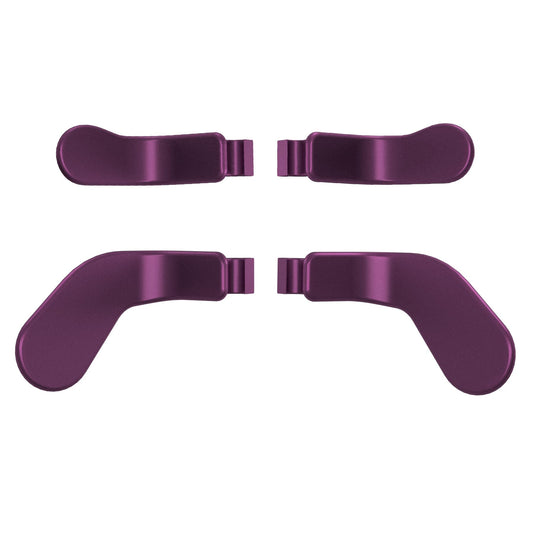 eXtremeRate 4 pcs Metallic Grape Stainless Steel Paddles  Replacement Interchangeable Hair Trigger Locks for Xbox One Elite  Xbox Elite Series 2 & Elite 2 Core Controller