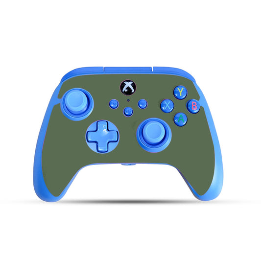 Gaming Skin Compatible with PowerA Xbox Series X|S Enhanced Wired Controller - Solid Olive - Premium 3M Vinyl Protective Wrap Decal Cover - Easy to Apply | Crafted in The USA by MightySkins