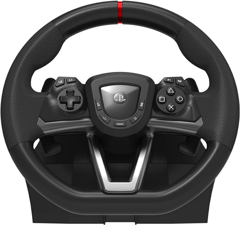 HORI Racing Wheel Apex - PS5/PS4/PC, Officially Licensed, Black, Model SPF-004U, Compatible with Gran Turismo 7