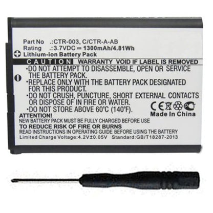 MPF Products 1300mAh Battery Replacement for Nintendo Wii U Pro Controller WUP-005, Model CTR-003