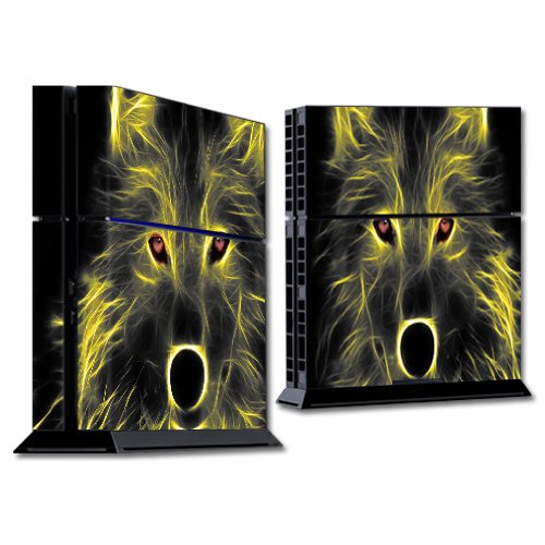 MIGHTY SKINS PS4 Console Skin - Neon Wolf Vinyl Decal Wrap, Durable & Easy to Apply, Model SOPS4-Neon Wolf