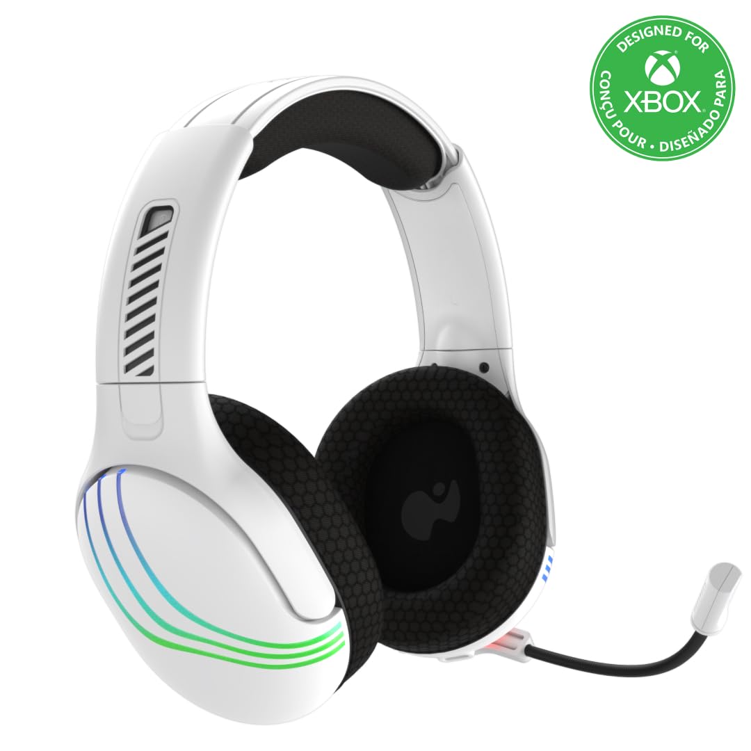 PDP Afterglow Wave Wireless Headset with Mic for Xbox Series X|S  Windows 10/11 PC  Compatible with PlayStation PS5/PS4 and Bluetooth  White