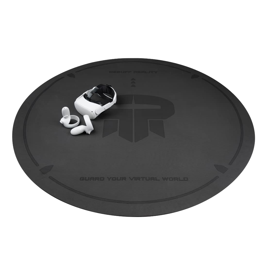 Rebuff Reality VR Mat - 55 Round Non-Slip Foam Walking Platform for All VR Systems, Super Soft with Centering Button