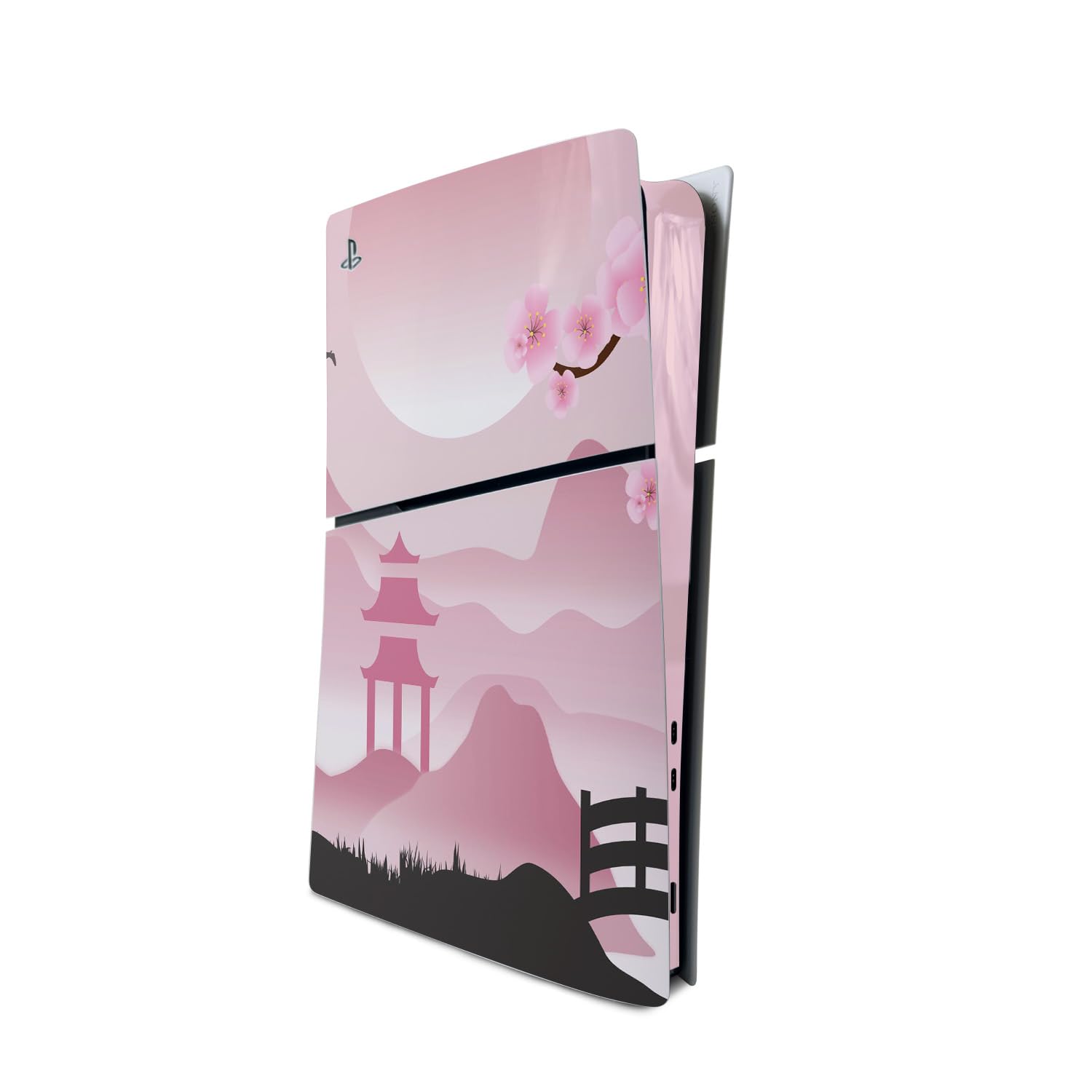 MightySkins Skin Compatible with Playstation 5 Slim Digital Edition Console Only - Cherry Blossom Dream | Protective  Durable  and Unique Vinyl Decal wrap Cover | Easy to Apply | Made in The USA
