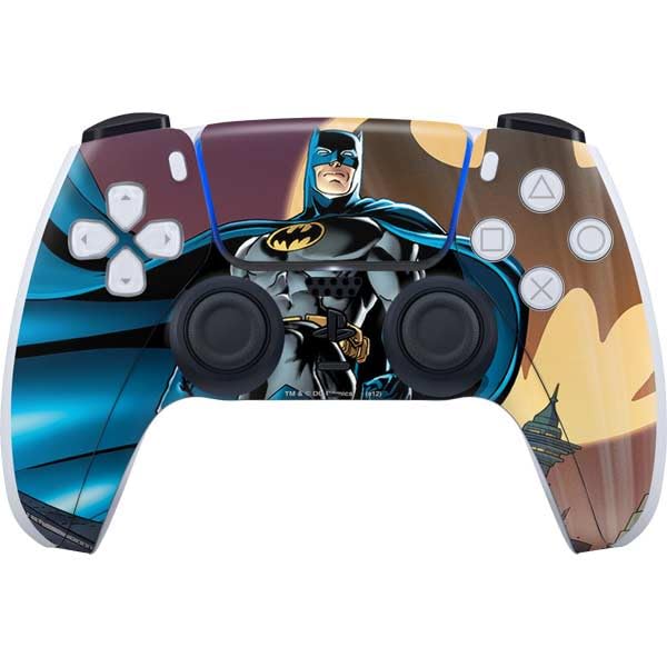Skinit Decal Gaming Skin Compatible with PS5 Controller - Officially Licensed DC Comics Batman in The Sky Design