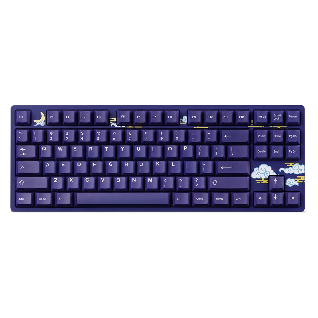 DROP Expression Series Akatsuki Indigo TKL Mechanical Keyboard - Gateron Yellow Linear Switches - PBT Double-Shot Keycaps - LED Backlight - Purple
