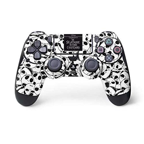 Skinit Decal Gaming Skin Compatible with PS4 Controller - Officially Licensed Disney The Nightmare Before Christmas Jack Skellington Pattern Design