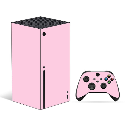 Skin Wrap Compatible with Xbox Series X, Full Set Vinyl Decal Protective Sticker Cover for Game Console & Controller (Pink)